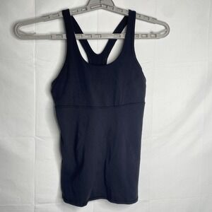 LULULEMON Tank Top with Built in Bra Black Size Women's‎ 6 Racerback